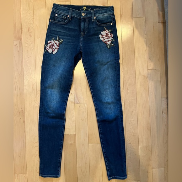 7 for All Mankind embroidered jeans - Picture 2 of 5